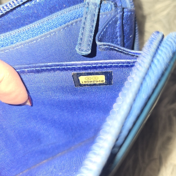 Chanel Chrome Royal Blue Silver Hardware 2014 Boy Continental Long Wallet💙(EUC) - Picture 6 of 10
